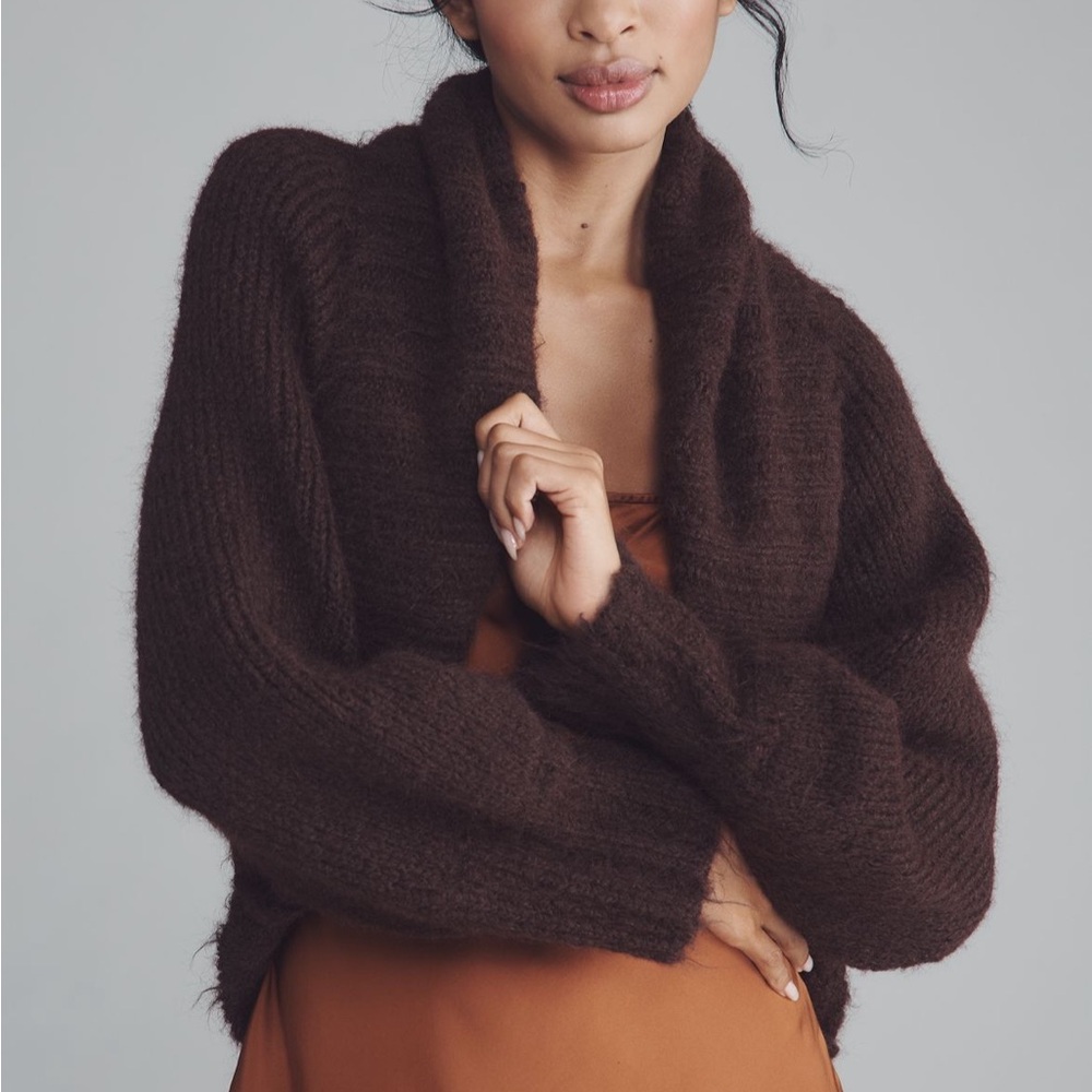 Elegant Dark Brown Women's Shrug